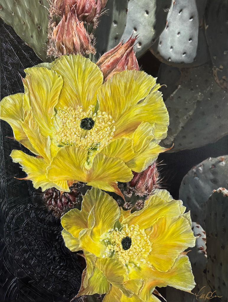 Yellow Prickly Pear Original Painting